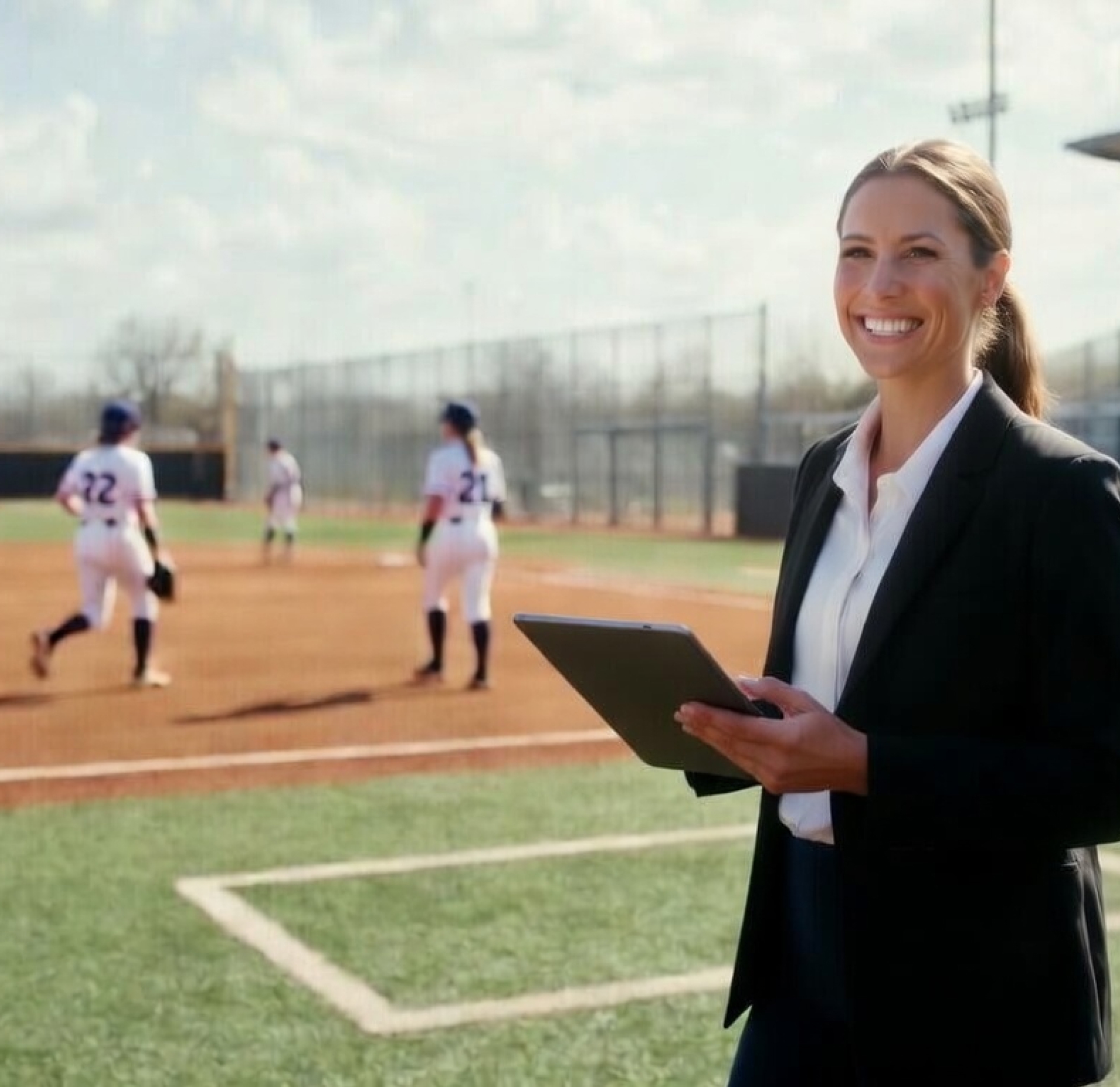 Sports analytics researcher at baseball practice