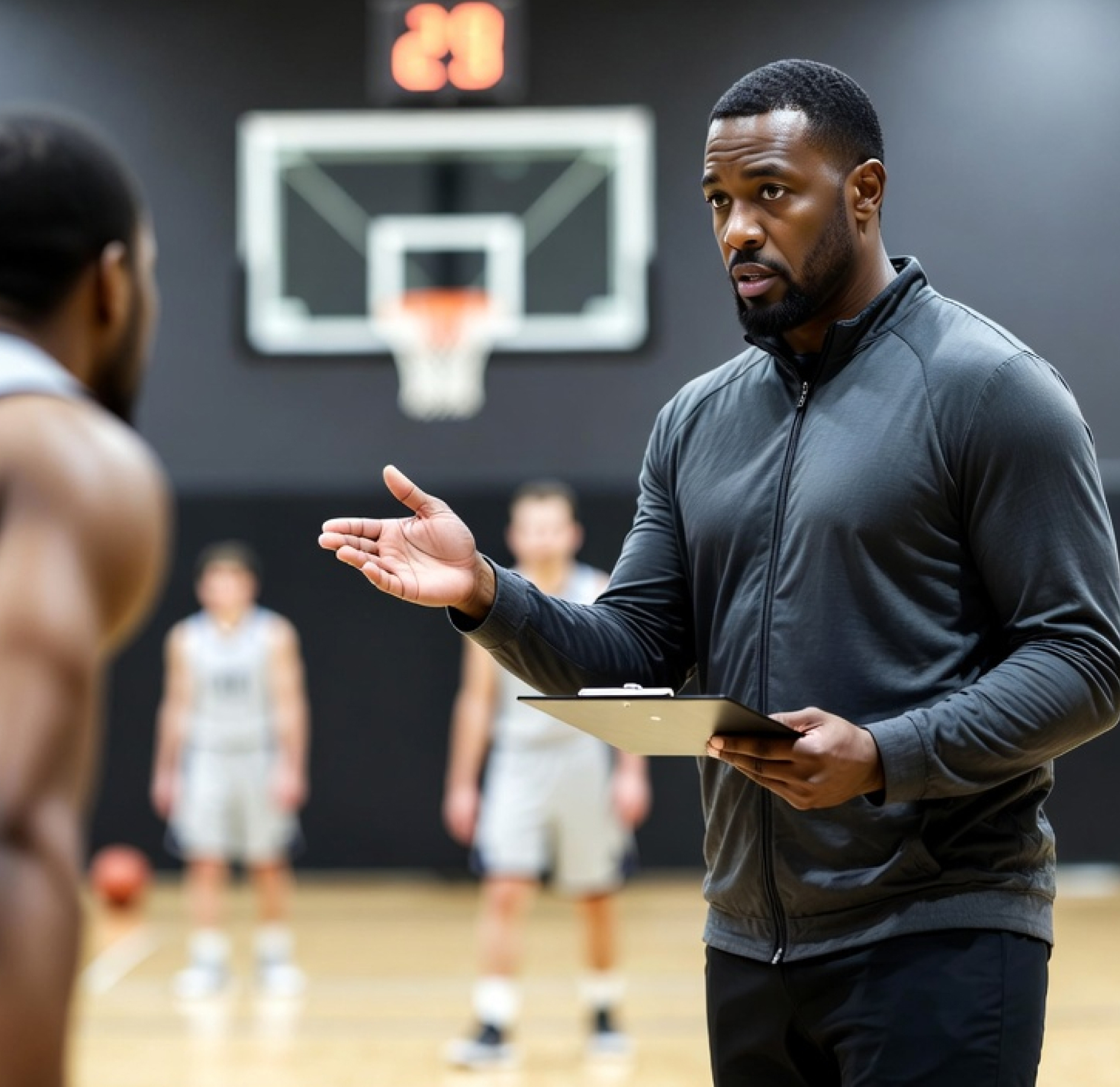 Sports analytics team on the field